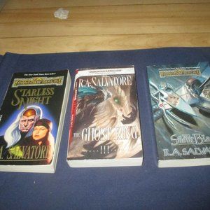 Lot of 3 Forgotten Realms Paperback Books (R.A. Salvatore 1990s-2010s)